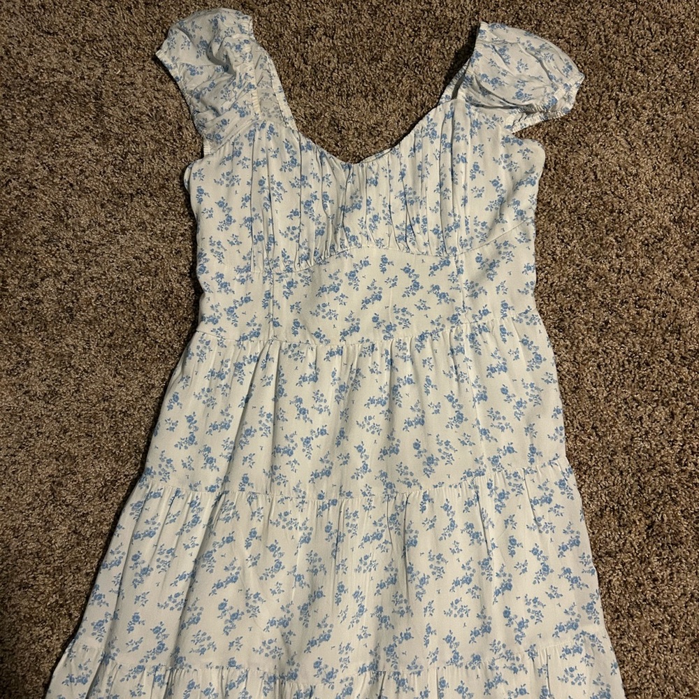 Hollister Blue Floral Mini Dress